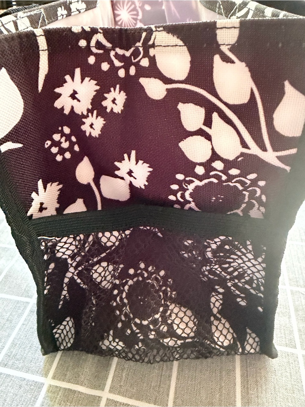 Thirty One Gifts Keep It Caddy Organizing Tote Bag Black Floral Brushstrokes - Picture 10 of 10
